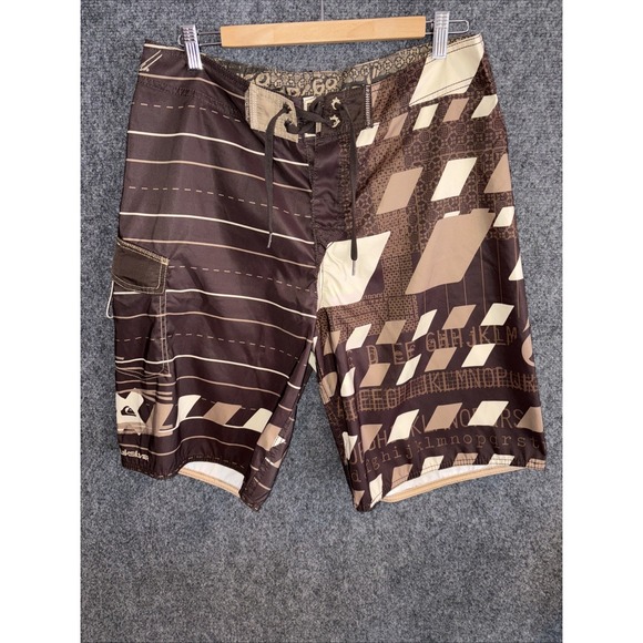 Y2K Quicksilver Board Shorts Swim‎ Trunks Surfer waist size 33 - Picture 1 of 12